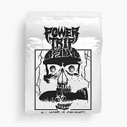 Power Trip Merch Skull Duvet Cover