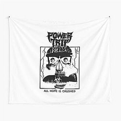 Power Trip Merch Crushed Skull Tapestry