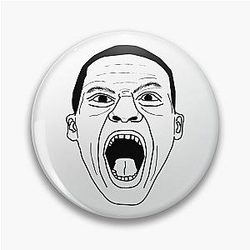 Russell Westbrook Primal Scream Face of Fury Black and White Minimalist Design PIN
