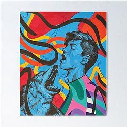 Primal Scream Abstract Art Poster