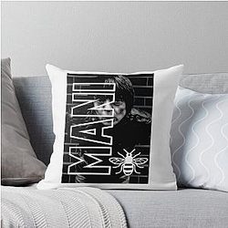 Mani Stone Roses and Primal Scream Tribute Throw Pillow