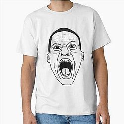 Russell Westbrook Primal Scream Face of Fury Black White Minimalist Design Classic T-Shirt