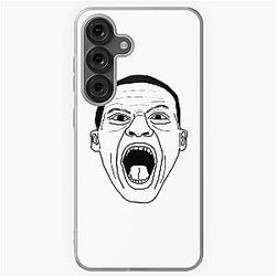 Russell Westbrook Primal Scream Face of Fury Black and White Minimalist Design Samsung Galaxy Soft Case