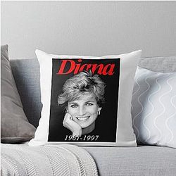Princess Diana Vintage Throw Pillow