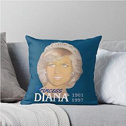 Princess Diana Portrait Painting Tribute Pillow