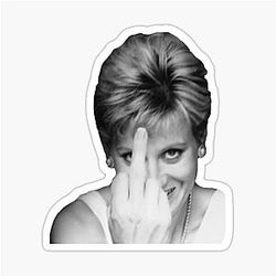Princess Diana Middle Finger Sticker