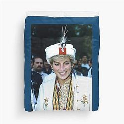 HRH Princess Diana Pakistan 1991 Duvet Cover