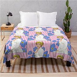 Princess Diana 90s Fashion Throw Blanket