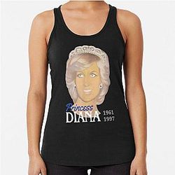 Princess Diana Portrait Painting Tribute Racerback Tank Top