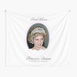 God Bless Princess Diana Remembrance Tapestry