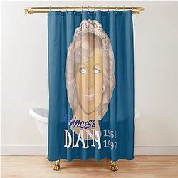 Princess Diana Portrait Painting Tribute Shower Curtain