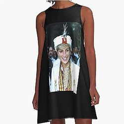 HRH Princess Diana in Pakistan 1991 A-Line Dress