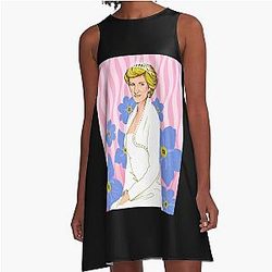 Princess Diana Vintage 90s A-Line Dress