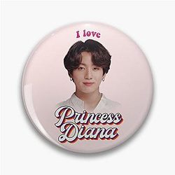 Princess Diana Jungkook kpop retro meme Pin