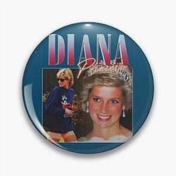 PRINCESS DIANA 90s RETRO VINTAGE PIN