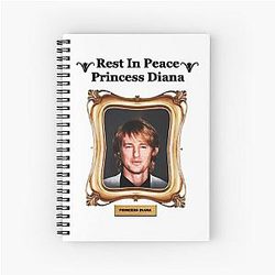 RIP Princess Diana Owen Wilson Spiral Notebook