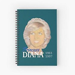 Princess Diana Portrait Painting Tribute Spiral Notebook