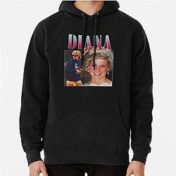 PRINCESS DIANA 90s RETRO VINTAGE PULLOVER HOODIE