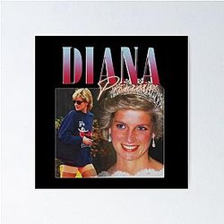 PRINCESS DIANA 90s RETRO VINTAGE POSTER