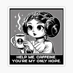 Funny Princess Leia Sticker