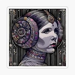 Princess Leia Classic Portrait Iconic Star Wars Character Sticker