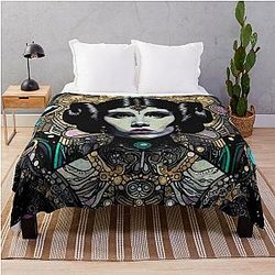 Princess Leia Rebel Star Wars Inspired Artwork Throw Blanket