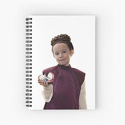 Young Princess Leia with Obi Wan Kanobi Spiral Notebook