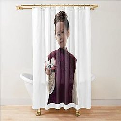 Young Princess Leia with Obi-Wan Kenobi Shower Curtain