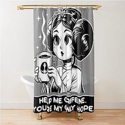 Funny Princess Leia Organa Shower Curtain