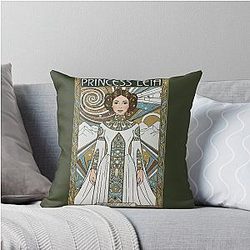 Princess Leia Classic Poster Iconic Star Wars Character Throw Pillow