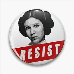RESIST Princess Leia Pin