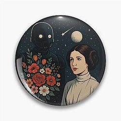 Robot Offers Flowers to Princess Leia