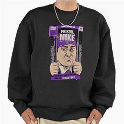 Limited Edition Prison Mike The Office Michael Scott Premium Oversized Sweatshirt