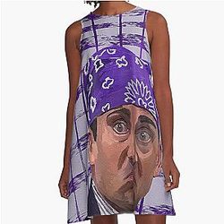 Prison Mike - Steve Carell - Paint A-Line Dress