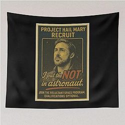 Project Hail Mary Recruitment Retro Poster Tapestry