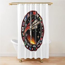 Project Hail Mary Space Mission Patch Curtain