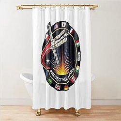Space Mission Patch Project Hail Mary Shower Curtain