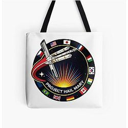 Space Mission Patch Project Hail Mary All Over Print Tote Bag