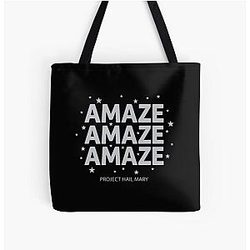 Project Hail Mary Rocky Amaze Amaze and Andy Weir Ryland Grace Project Hail Mary All Over Print Tote Bag