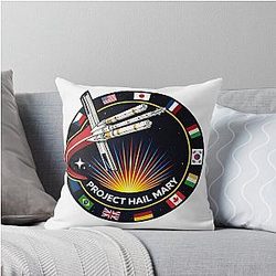 Space Mission Patch Project Hail Mary Throw Pillow