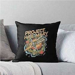 Rocky Alien Sci-Fi Meme Throw Pillow