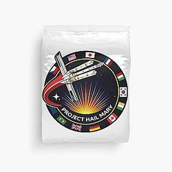 Space Mission Patch Project Hail Mary Duvet Cover