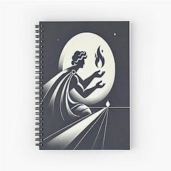 Prometheus and the Divine Flame Spiral Notebook