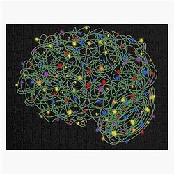 Festive Christmas Holiday Brain Psychology Neurology Neurons Jigsaw Puzzle