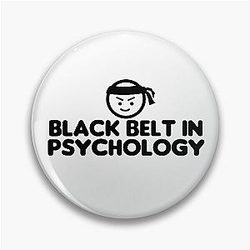 Black Belt in Psychology Design Pin