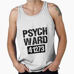 Halloween Psych Ward Jail Prison Inmate Costume Tank Top