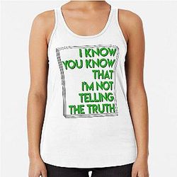 I Know You Psych Quote Racerback Tank