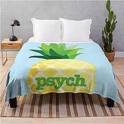 Psych Pineapple Throw Blanket