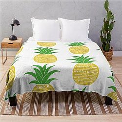 Psych Pineapple Throw Blanket
