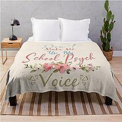 Don't Make Me Use My School Psych Voice - Funny School Psych Quote Gift for Men and Women's Throw Blanket